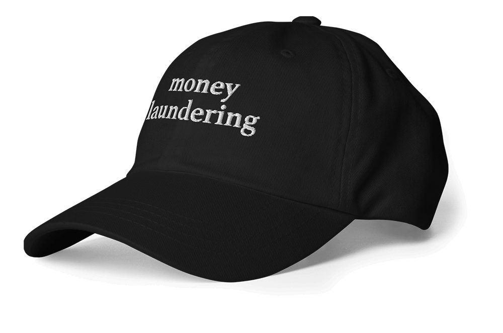 money laundering baseball cap