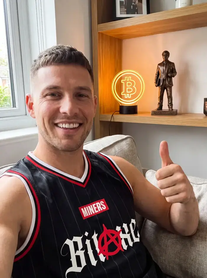 Customer wearing Crypto Goodies merch