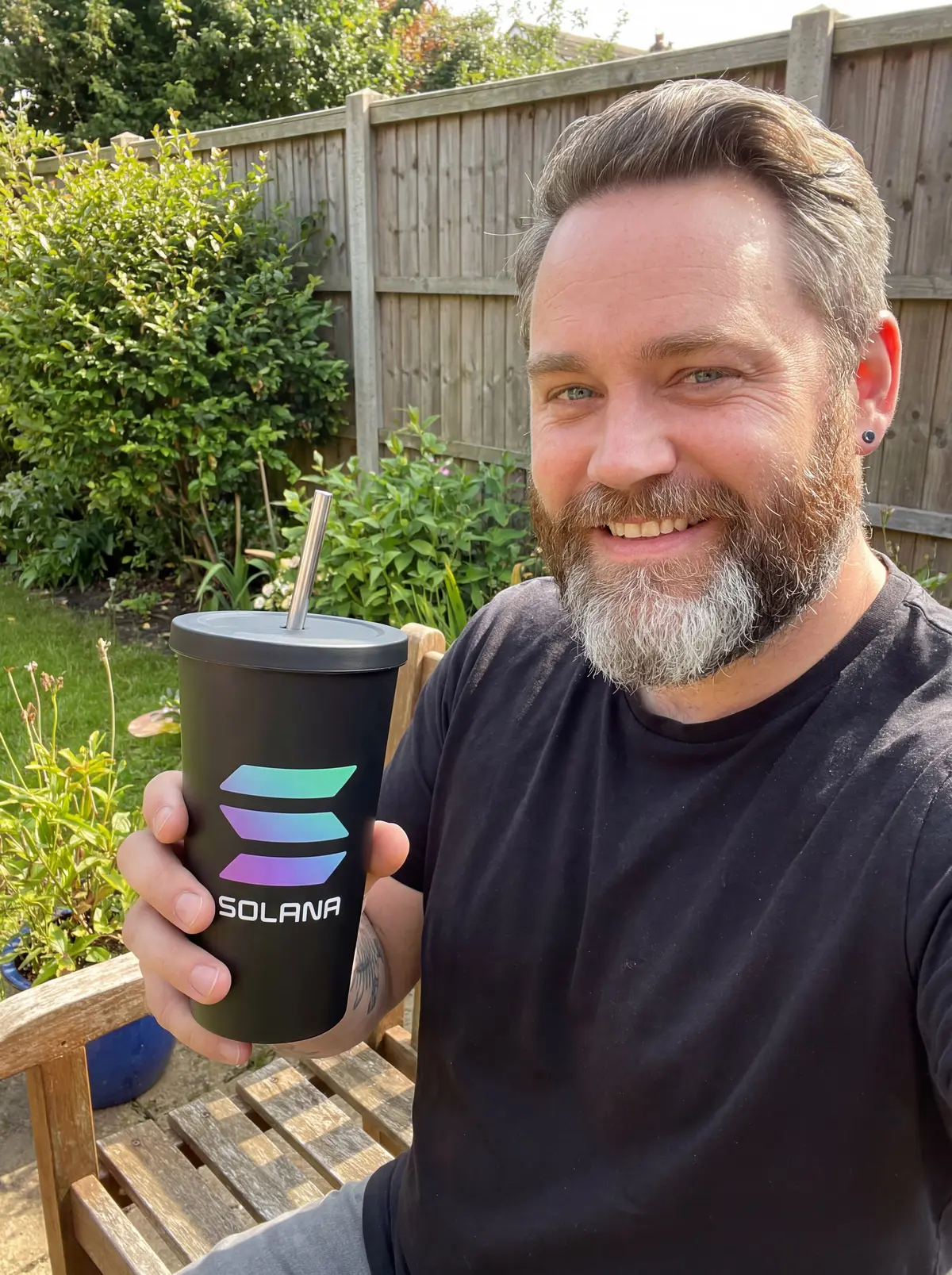 Customer wearing Crypto Goodies merch