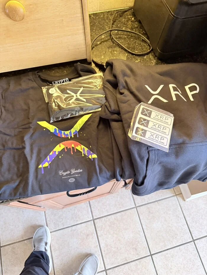 Customer wearing Crypto Goodies merch