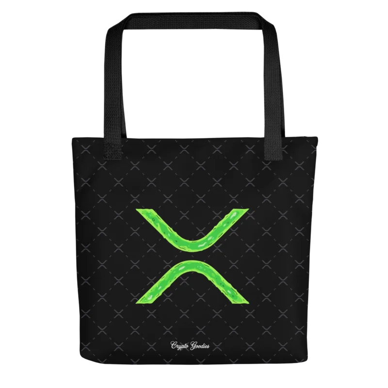 XRP Green Drip Tote Bag