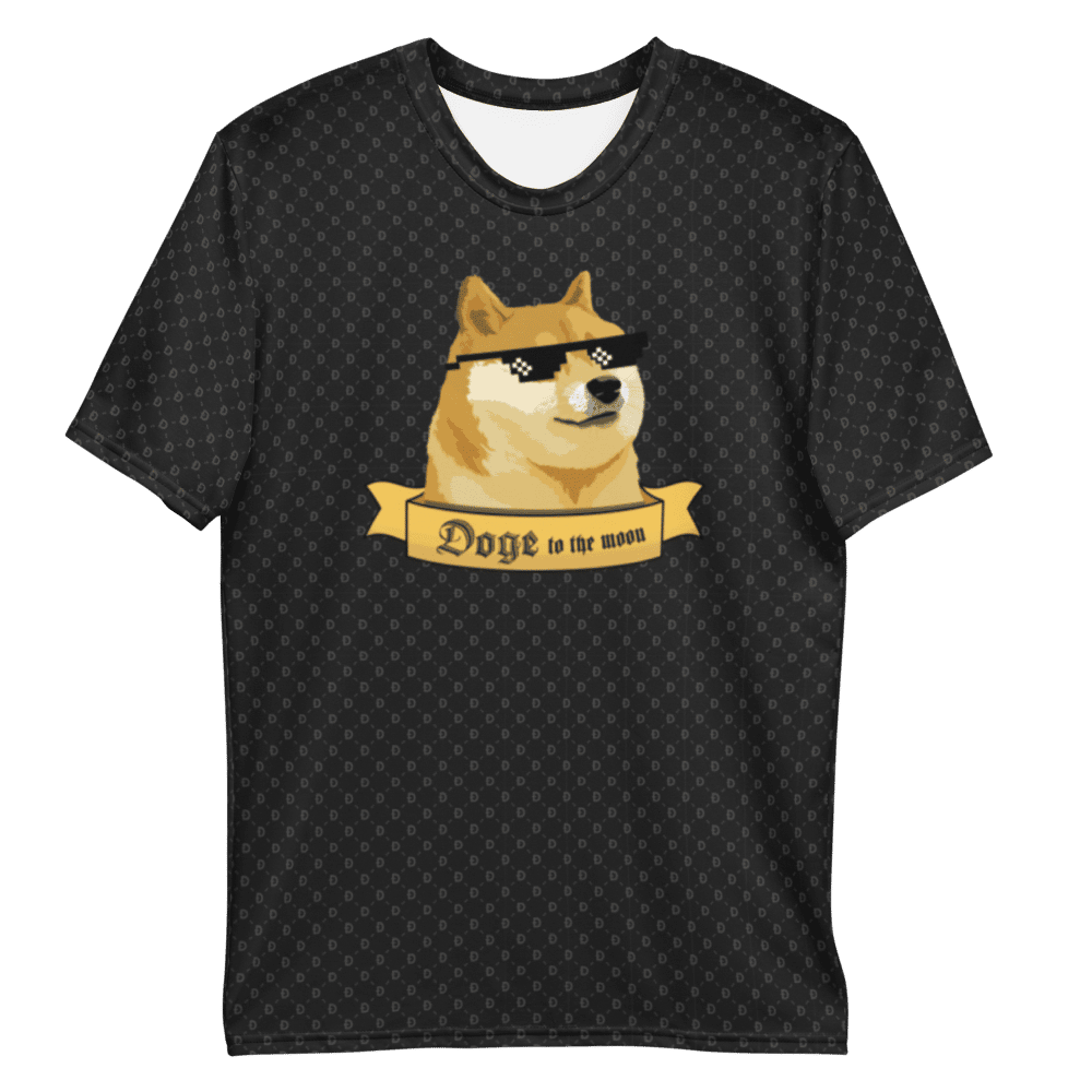 all over print mens crew neck t shirt white front 6092cfee88d9f - Doge to the Moon Fashion T-shirt