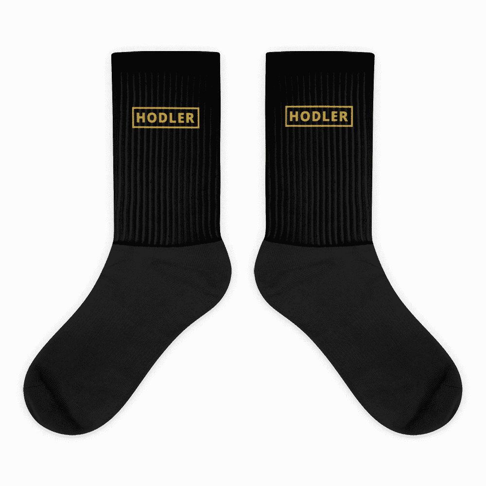 black foot sublimated socks flat 60998437d498e - HODLER Socks
