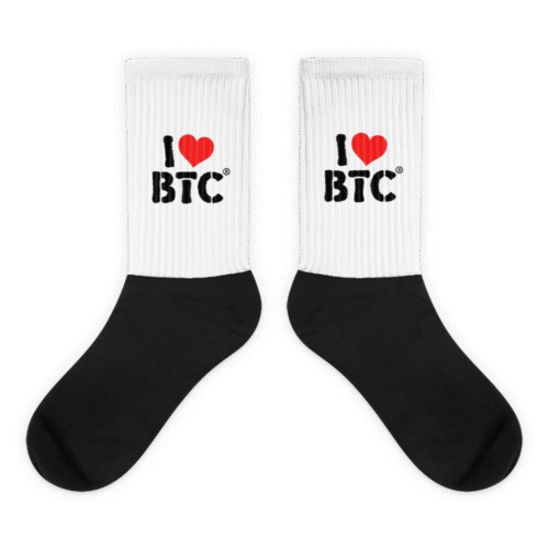 I Love BTC Socks