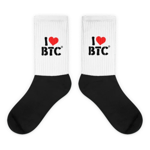 I Love BTC Socks