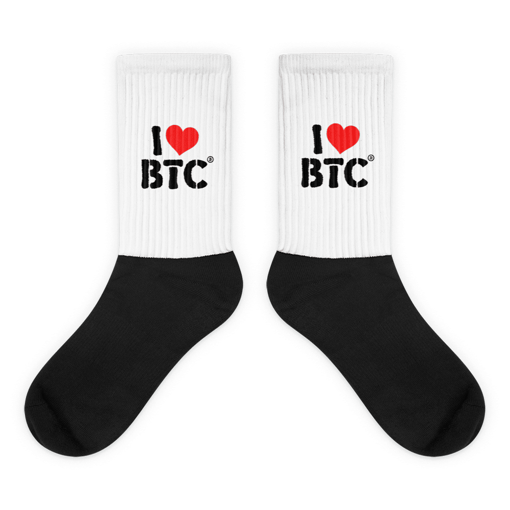 I Love BTC Socks