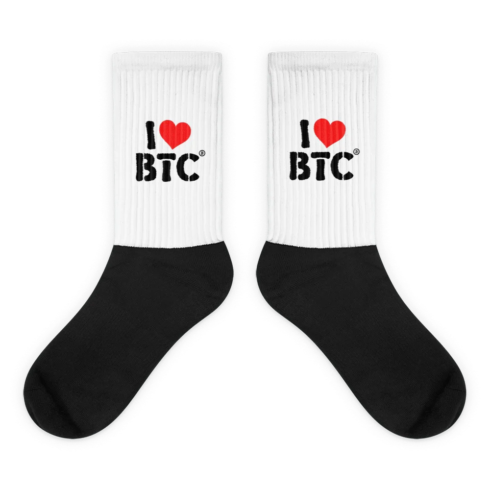I Love BTC Socks