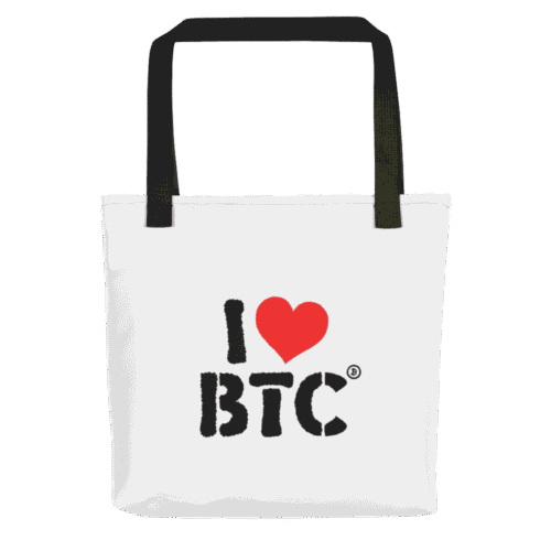 I Love BTC Tote bag
