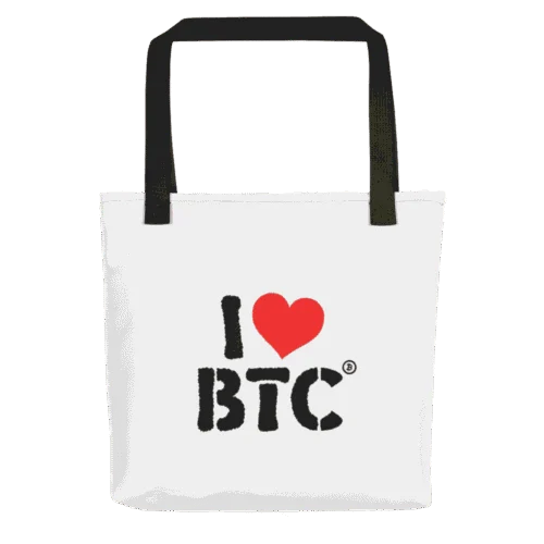 I Love BTC Tote bag