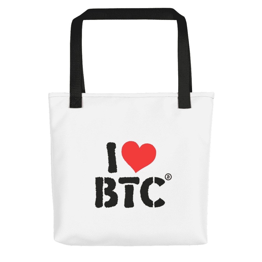 I Love BTC Tote bag