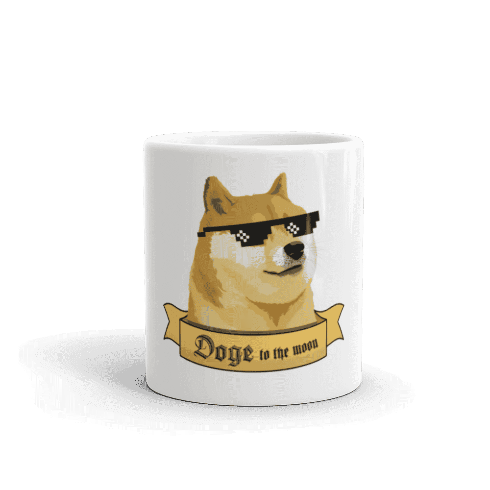 white glossy mug 11oz front view 6096c0b5457f4 - Doge to the Moon mug
