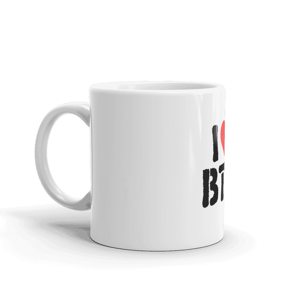 white glossy mug 11oz handle on left 6096b5e81307b - I Love BTC mug