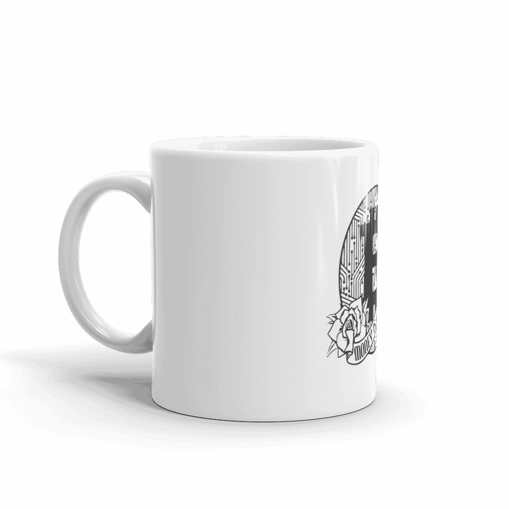 white glossy mug 11oz handle on left 6096bdc676a18 - Bitcoin: Money is Power mug