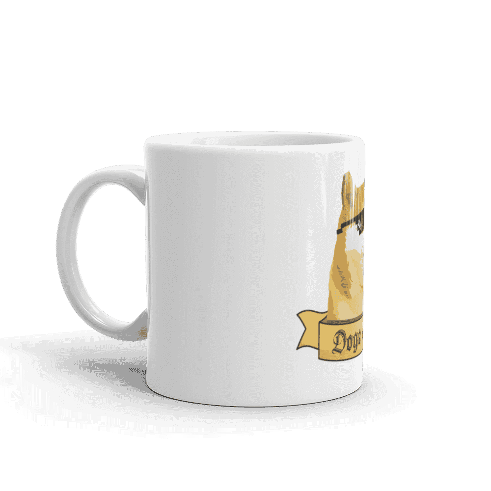 white glossy mug 11oz handle on left 6096c0b545b5b - Doge to the Moon mug