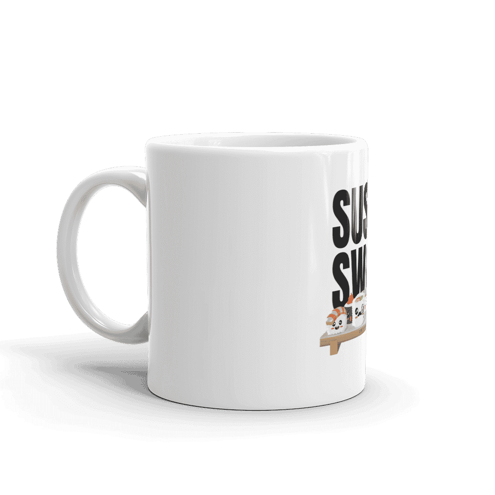 white glossy mug 11oz handle on left 6096c11acaa7d - Sushi Swap mug