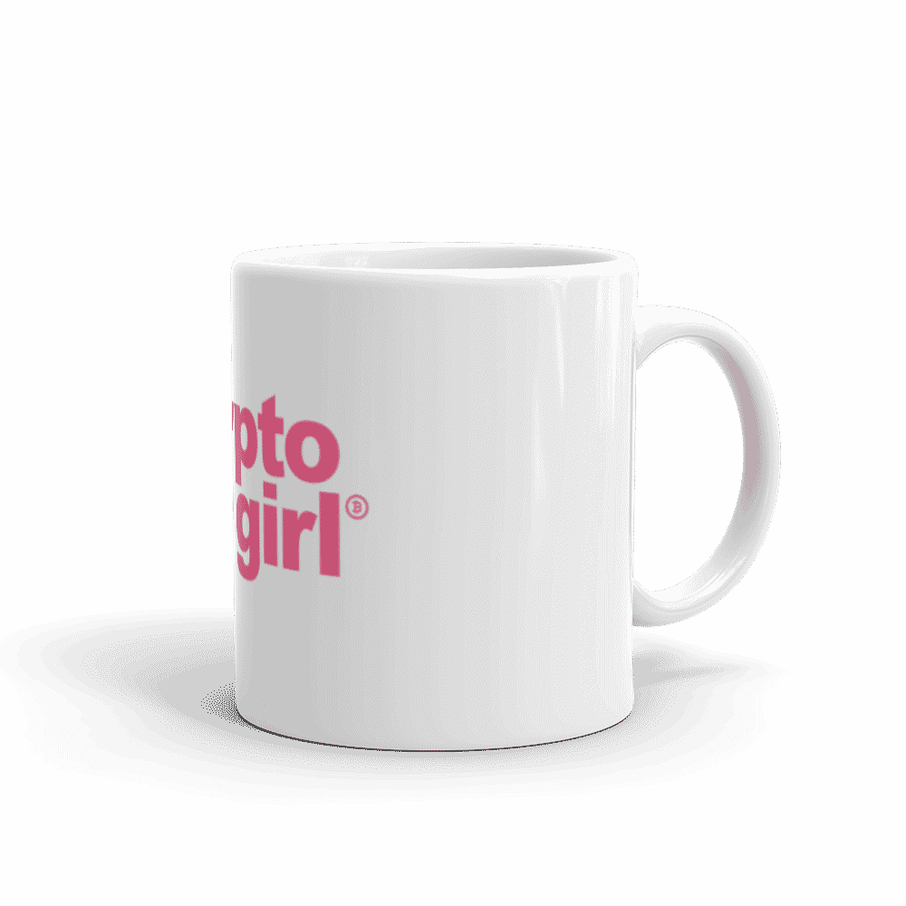 white glossy mug 11oz handle on right 6096baa063c96 - Crypto Girl mug