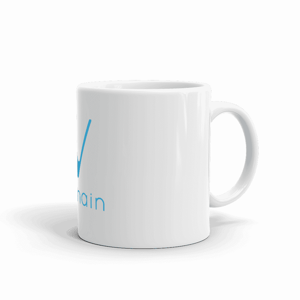 white glossy mug 11oz handle on right 6096c32a4eff8 - VeChain mug