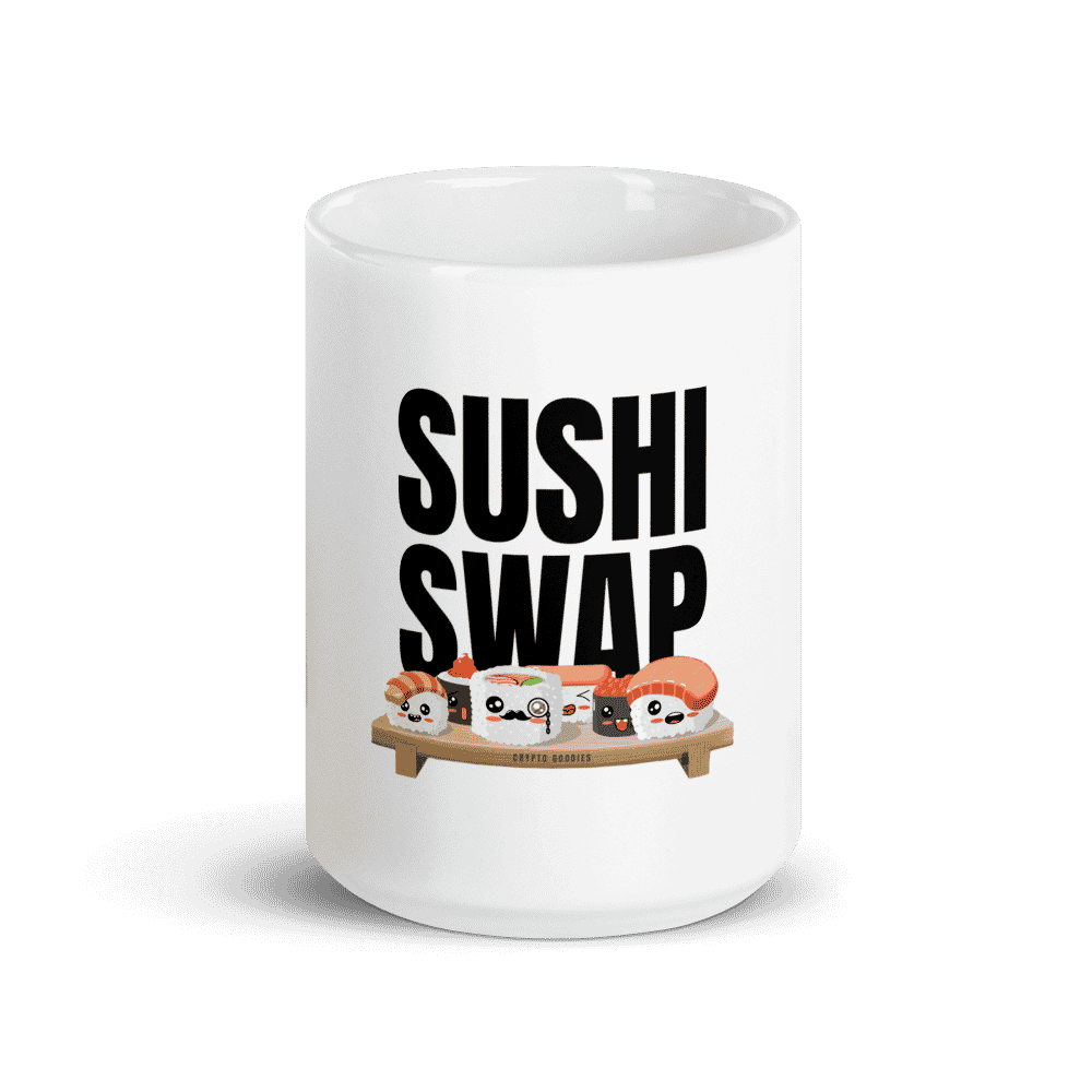 white glossy mug 15oz front view 6096c11acac25 - Sushi Swap mug
