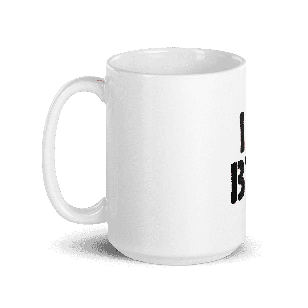 white glossy mug 15oz handle on left 6096b5e8131b6 - I Love BTC mug