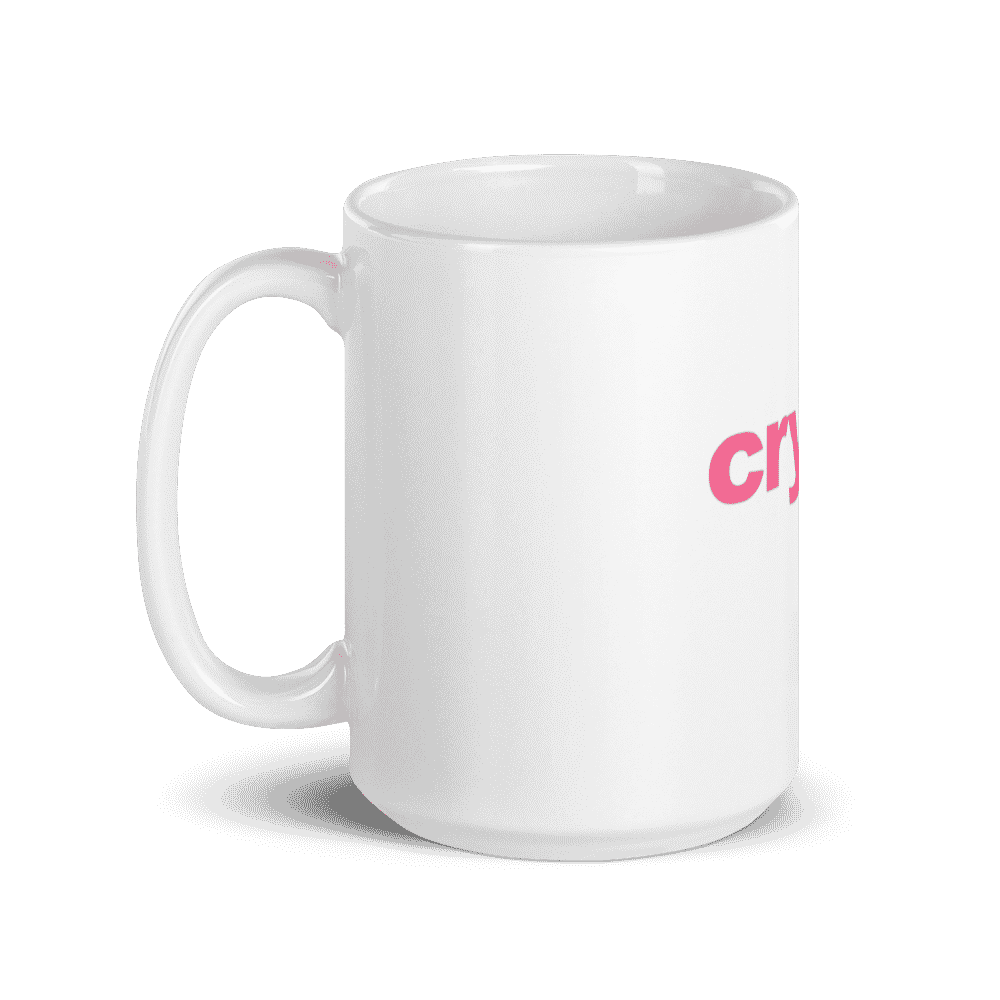 white glossy mug 15oz handle on left 6096baa063e47 - Crypto Girl mug