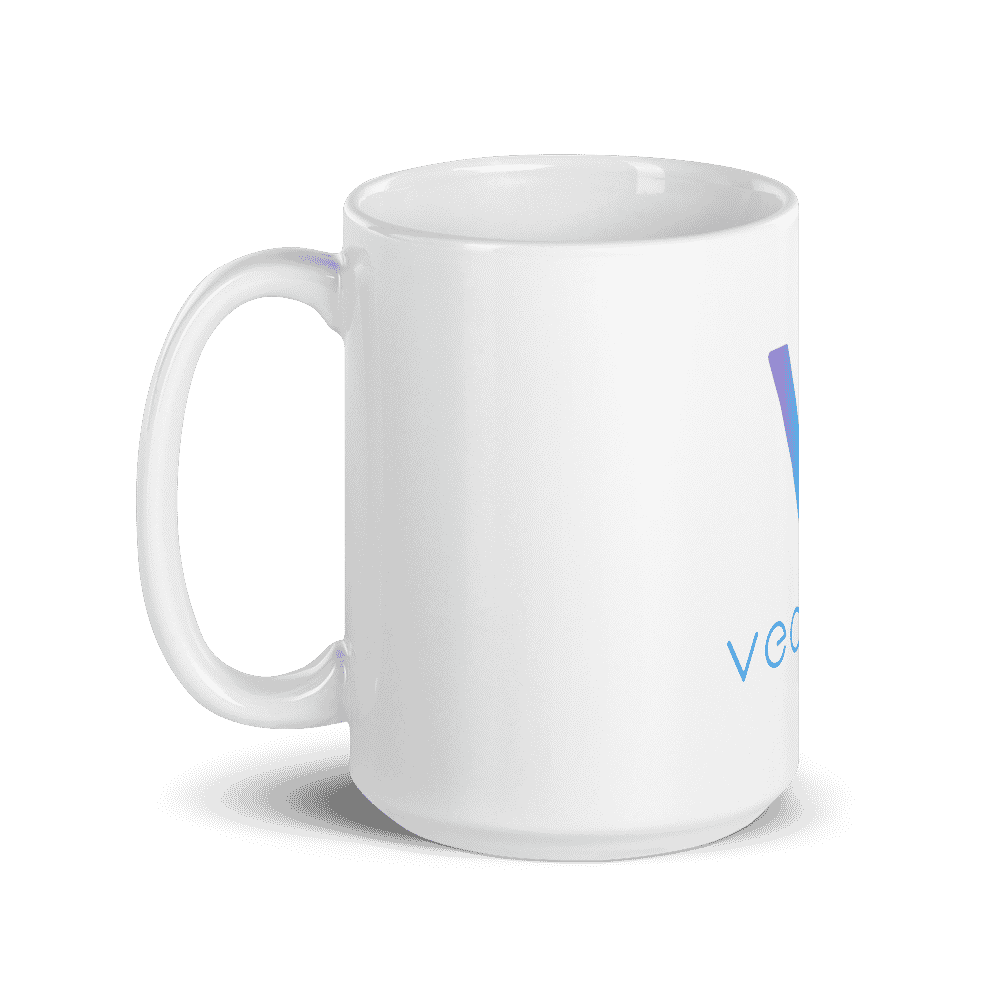 white glossy mug 15oz handle on left 6096c32a4f117 - VeChain mug
