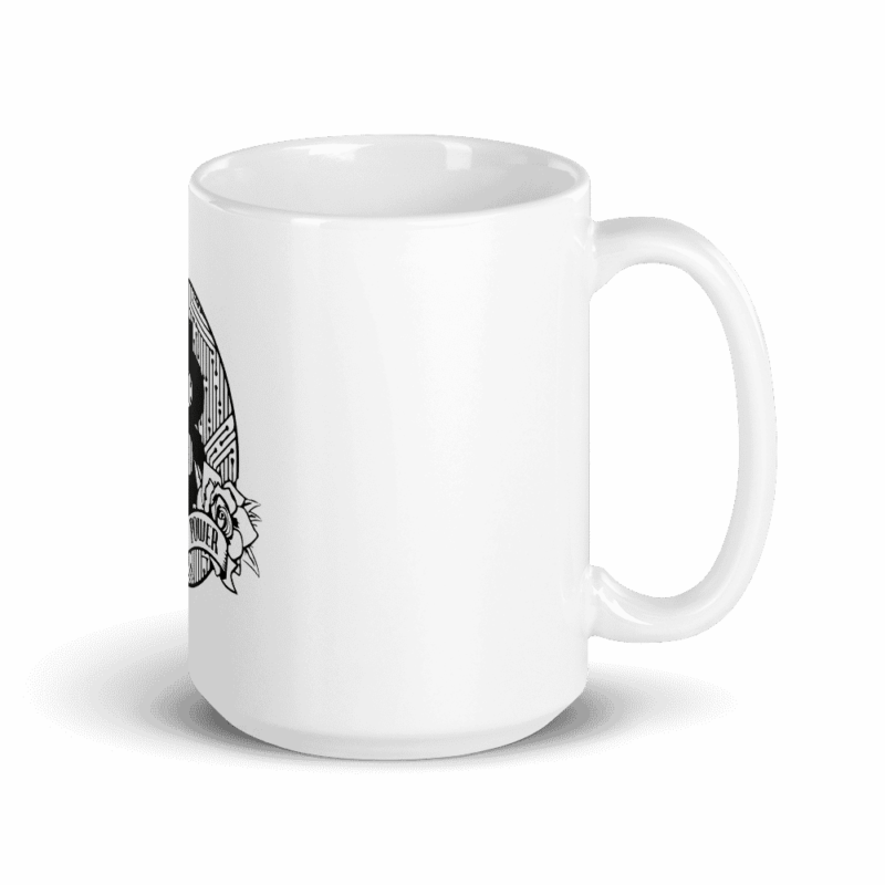 white glossy mug 15oz handle on right 6096bdc676ac5 - Bitcoin: Money is Power mug