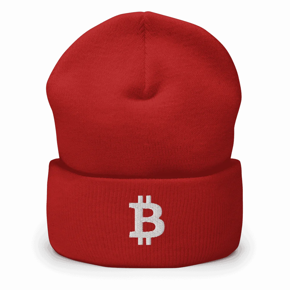 Bitcoin Logo Cuffed Beanie - Image 2