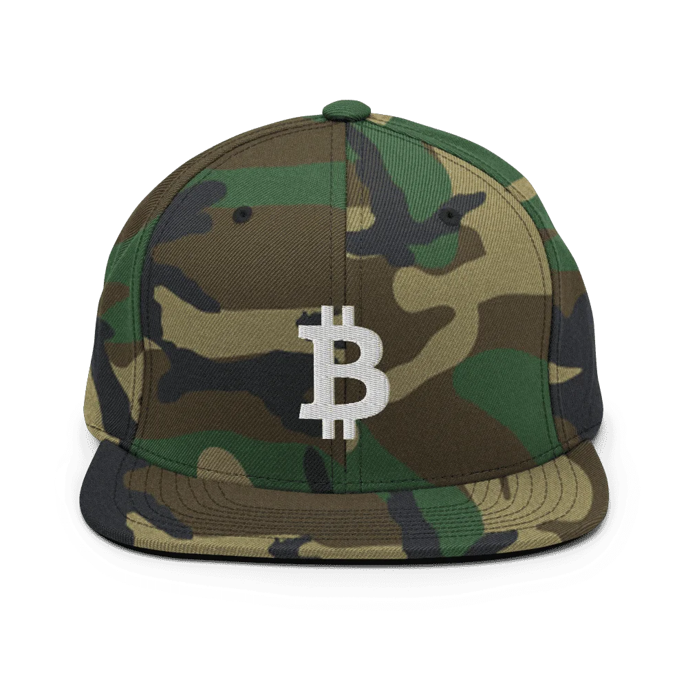 Bitcoin Logo Snapback Hat - Image 3