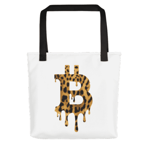 Bitcoin Melting Leopard x Fashion Tote bag
