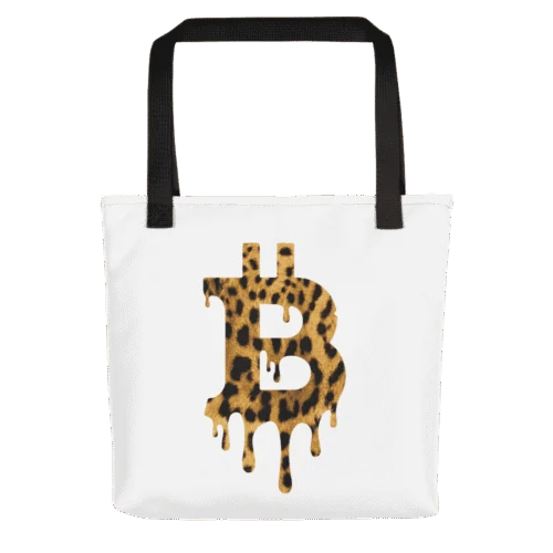 Bitcoin Melting Leopard x Fashion Tote bag