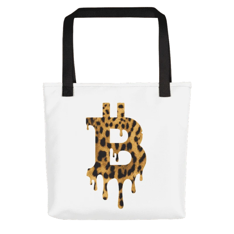 Bitcoin Melting Leopard x Fashion Tote bag
