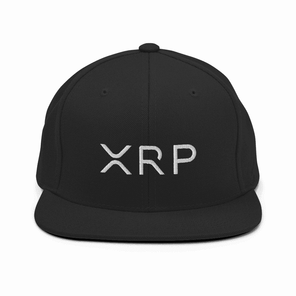 classic snapback black front 60ba855d58101 - XRP Logo Snapback Hat