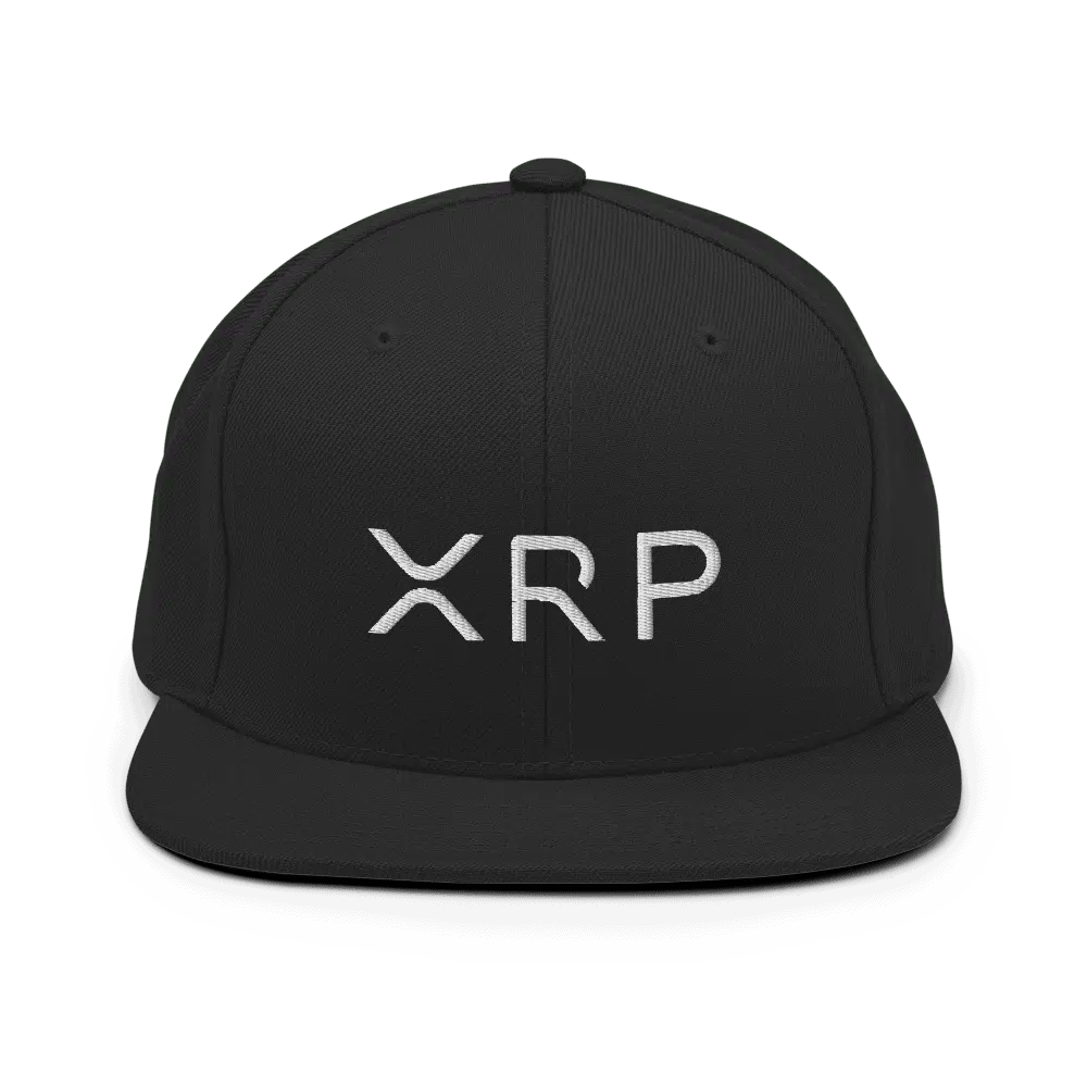 classic snapback black front 60ba855d58101 - XRP Logo Snapback Hat