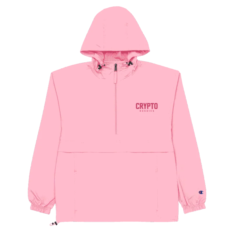 Crypto Goodies x Champion Packable Jacket (Pink)