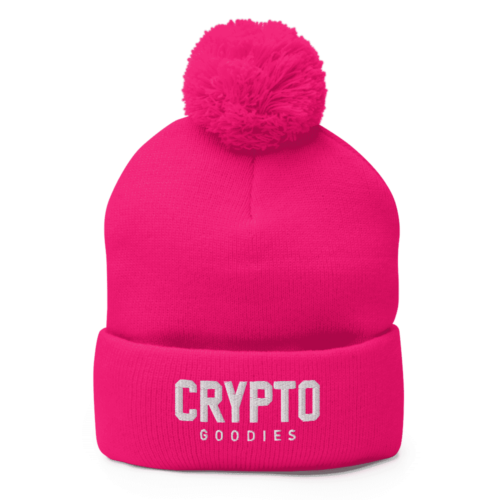 pom pom knit cap neon pink front 60ba82243afae - Crypto Goodies Neon Pink Pom-Pom Beanie