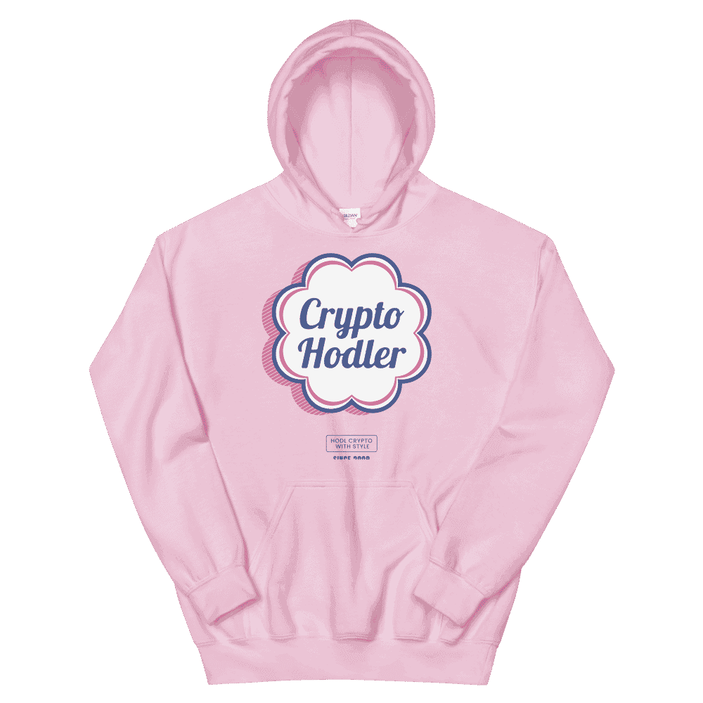unisex heavy blend hoodie light pink front 60eac2460069e - Crypto Hodler Pink Hoodie