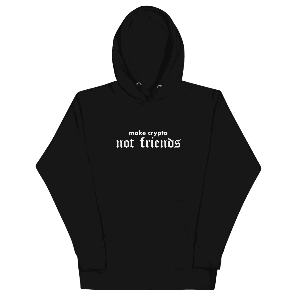 unisex premium hoodie black front 60edad18eea16 - Make Crypto Not Friends Hoodie