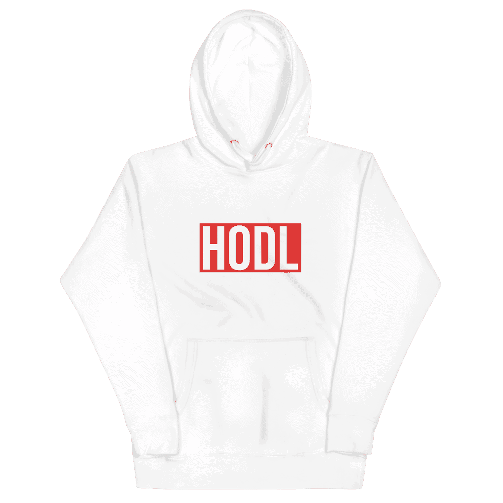 unisex premium hoodie white front 60e6cc8642862 - HODL (RED) Hoodie