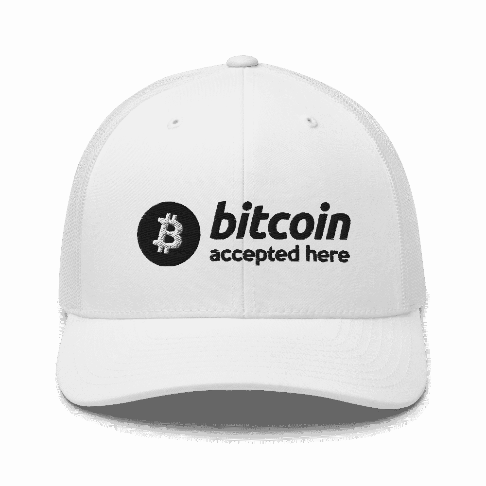 Bitcoin Accepted Here Trucker Cap