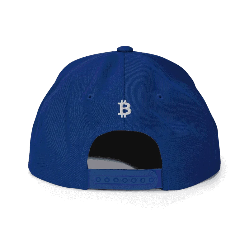 Bitcoin Logo Blue Snapback Hat