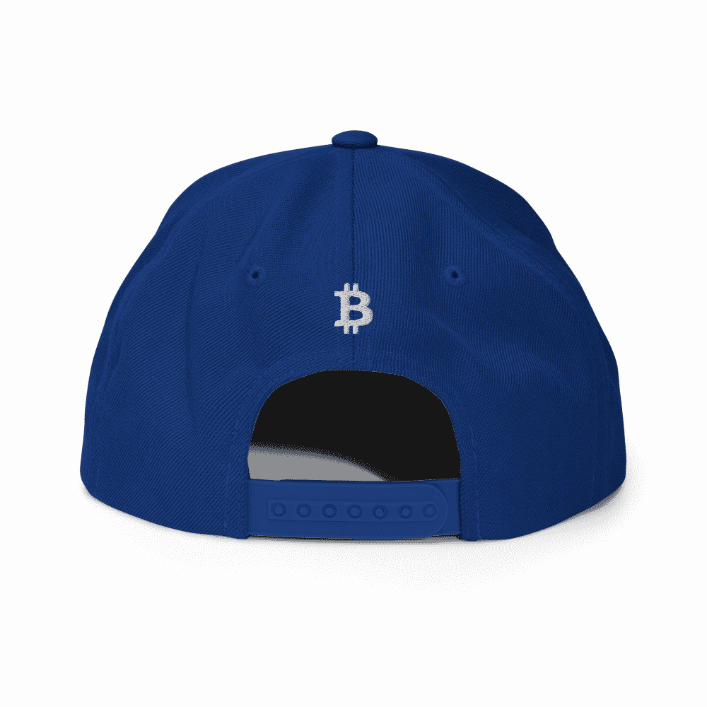 Bitcoin Logo Blue Snapback Hat