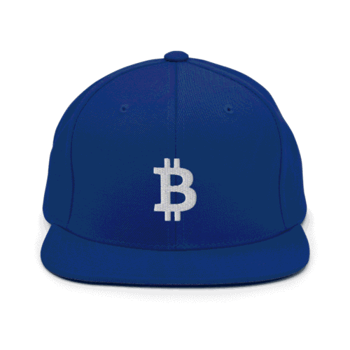 Bitcoin Logo Blue Snapback Hat