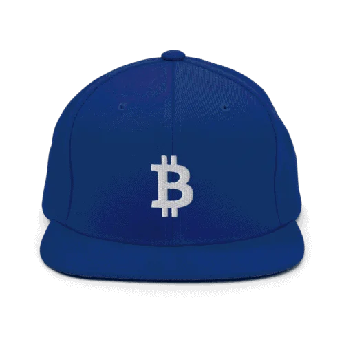Bitcoin Logo Blue Snapback Hat