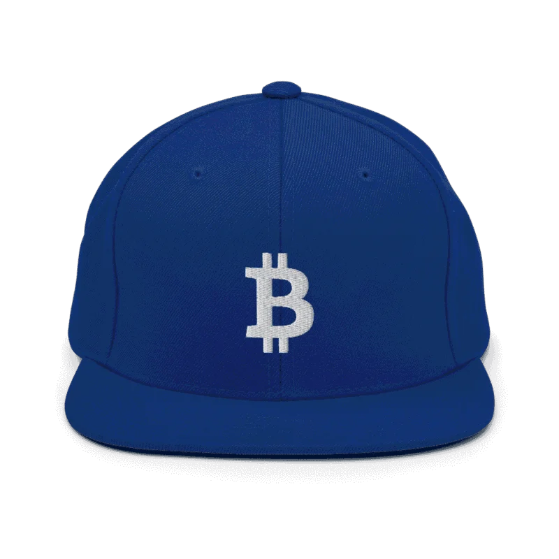 Bitcoin Logo Blue Snapback Hat