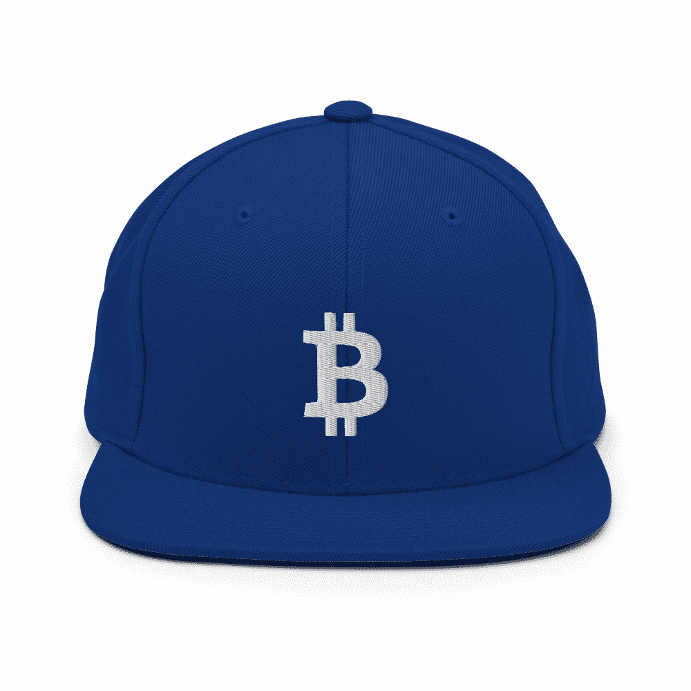 Bitcoin Logo Blue Snapback Hat