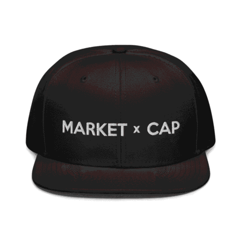 Market Cap Black Snapback Hat