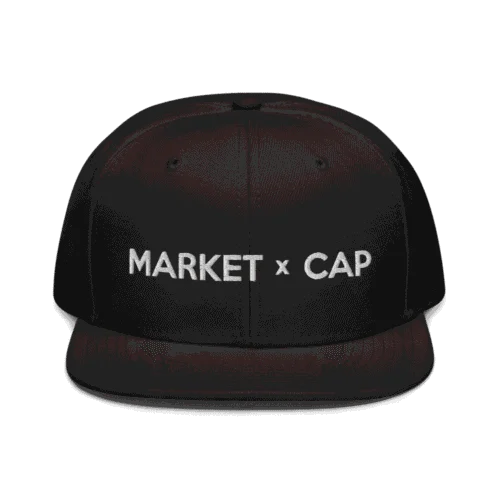 Market Cap Black Snapback Hat
