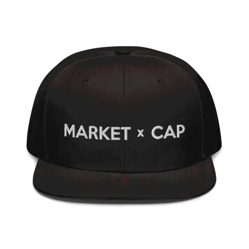 Market Cap Black Snapback Hat