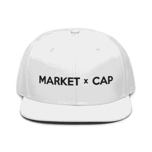 Market Cap White Snapback Hat