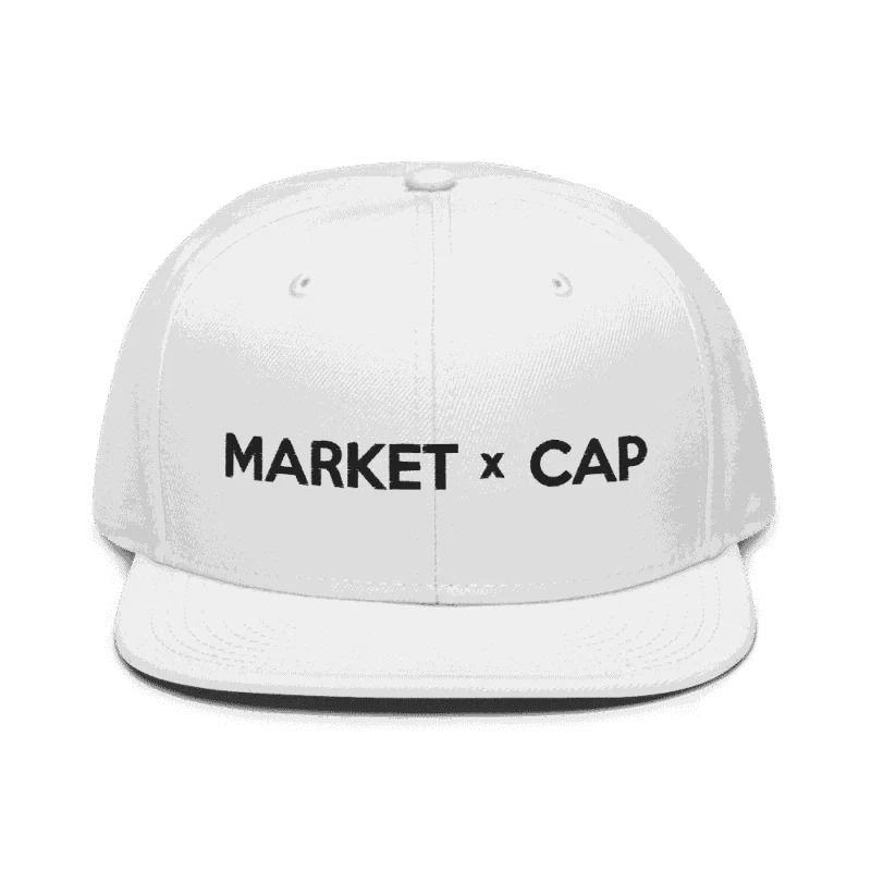 Market Cap White Snapback Hat